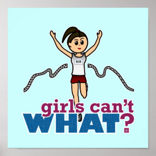 Mädchen läuft in Rot Poster