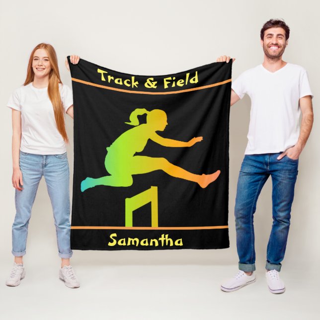 Mädchen-Leichtathletik-Flanelldecke Fleecedecke (Beispiel)