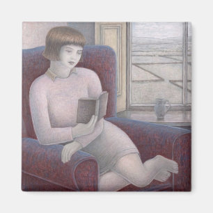 Mädchen-Lesung in Lehnsessel 2009 Magnet