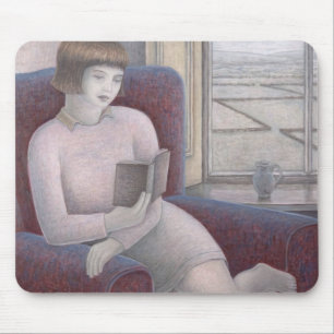 Mädchen-Lesung in Lehnsessel 2009 Mousepad