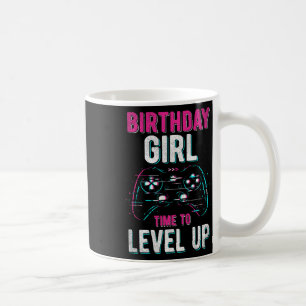 Mädchen Level Up Videospiel Geburtstagsfeier Gesch Kaffeetasse