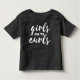 Mädchen-Liebe das Locken-Shirt (weißes Schreiben) Kleinkind T-shirt (Vorderseite)