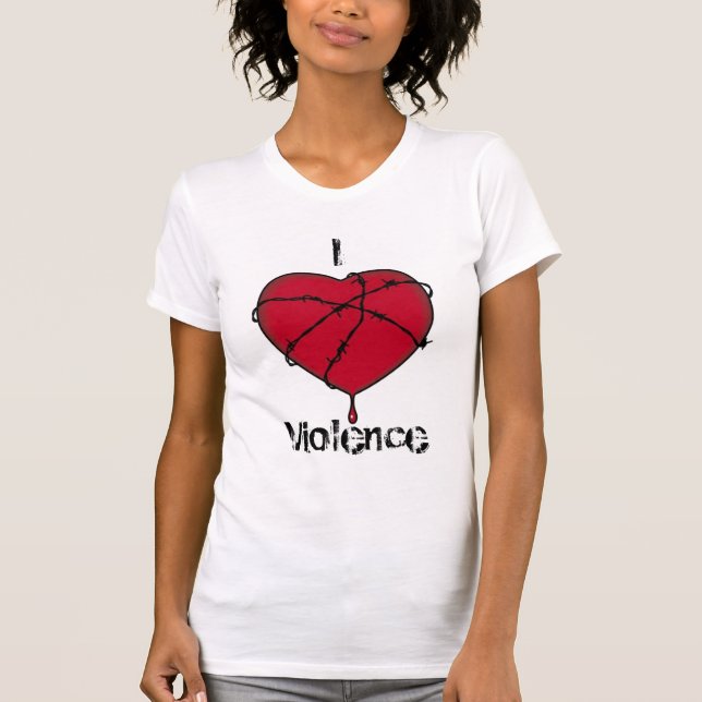 Mädchen-Liebe-Gewalt auch T-Shirt (Vorderseite)