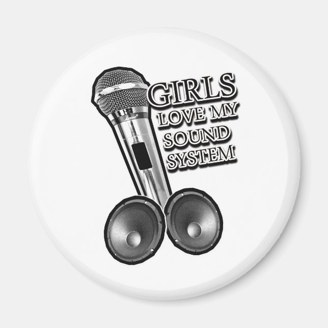 Mädchen Liebe mein SOUND SYSTEM Magnet (Vorne)