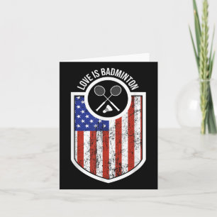 Mädchen lieben Badminton-Sportler-Geschenke USA Fl Karte
