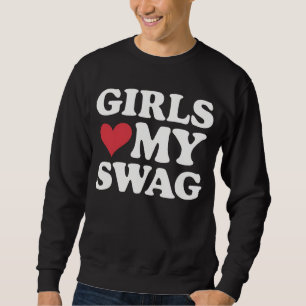 Mädchen lieben mein Swag-Herz Valentinstag Sweatshirt