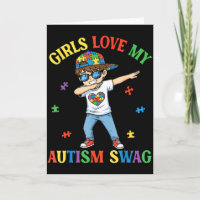 Mädchen lieben meinen Autismus-Swag-Dabbing-Jungen