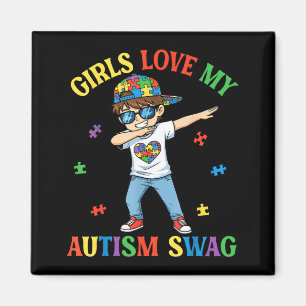 Mädchen lieben meinen Autismus-Swag-Dabbing-Jungen Magnet