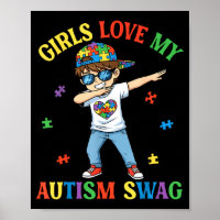 Mädchen lieben meinen Autismus-Swag-Dabbing-Jungen