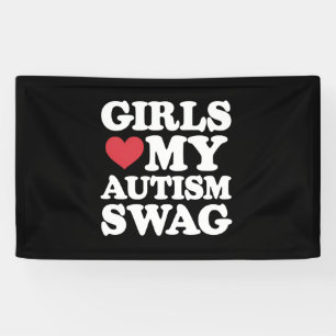 Mädchen lieben meinen Autismus-Swag lustige Aufklä Banner