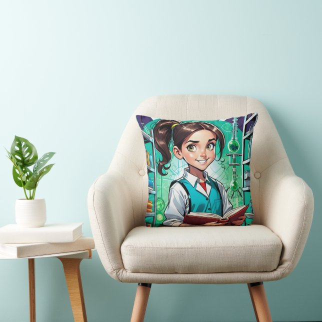 Mädchen lieben Wissenschaft! Kissen (Stuhl )