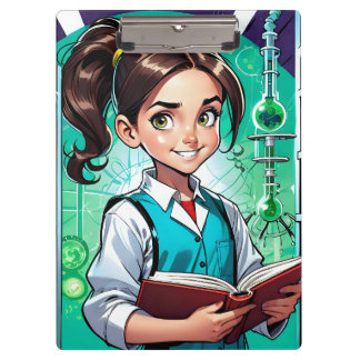 Mädchen lieben Wissenschaft! Klemmbrett