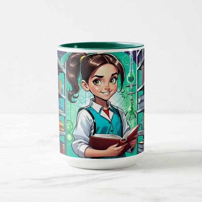 Mädchen lieben Wissenschaft! Tasse (Zentrum)