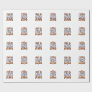 Mädchen Liebt Halloween Vintage Süß Gruseliges Shi Geschenkpapier