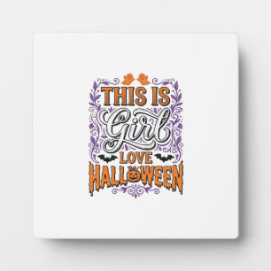 Mädchen Liebt Halloween Vintage Süße Gruselige Shi Fotoplatte