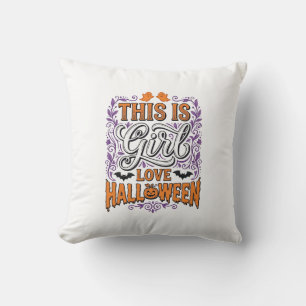 Mädchen Liebt Halloween Vintage Süßer Gruseliger S Kissen