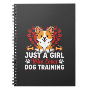 Mädchen liebt Hundetraining Corgi Notizblock