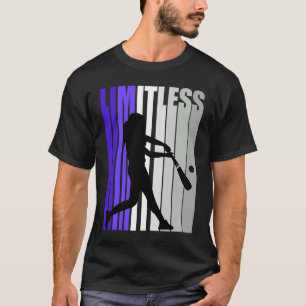 Mädchen Lila Baseball Geburtstag Retro Grafik Spaß T-Shirt
