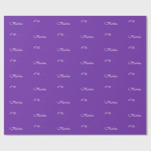 Mädchen Lila Benutzerdefinierter Name Geschenk Geschenkpapier