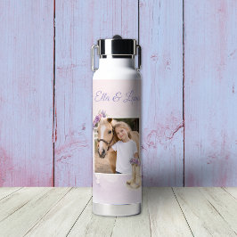 Mädchen Lila Blumen Pferd Trinkflasche