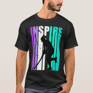 Mädchen Lila Inspiriert Hockey Geburtstag Motivier T-Shirt