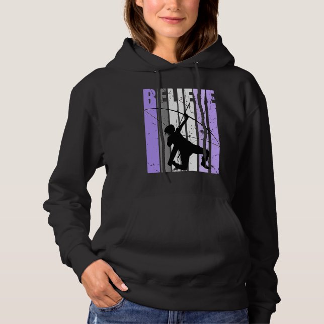 Mädchen Lila Not Glaube Archery Girl Inspi Hoodie (Vorderseite)