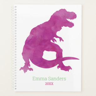 Mädchen Lila Pink Dinosaurier Wasserfarbe T-Rex Ki Planer