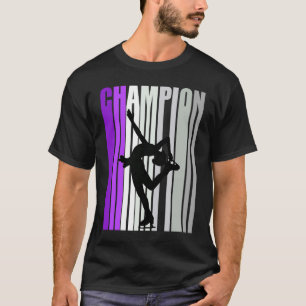 Mädchen Lilac Eislaufen Mädchen Geburtstag Retro V T-Shirt