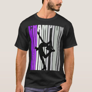 Mädchen Lilac Eislaufen Mädchen Geburtstag Retro V T-Shirt