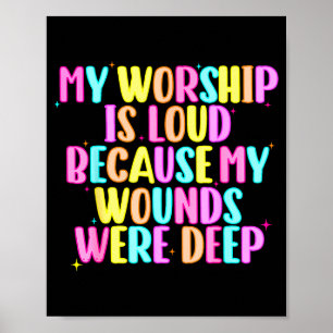 Mädchen lustig Mein Gottesdienst ist laut weil mei Poster