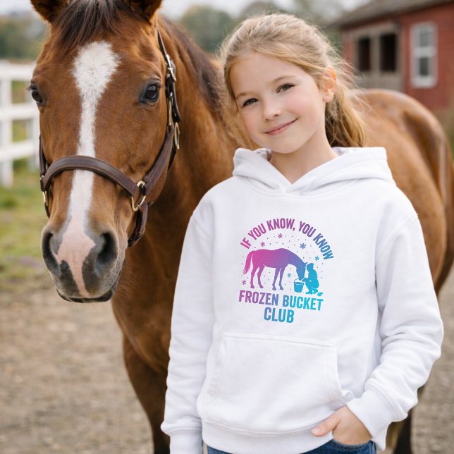 Mädchen Lustiger Winter Pferd Kapuzenpullover Hoodie (Von Creator hochgeladen)