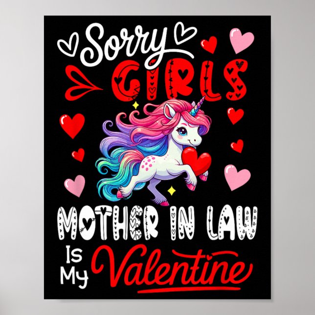 Mädchen Lustiger Witz Schwiegermutter Ist Mein Val Poster (Vorne)