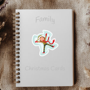 Mädchen machen Schneegel Aufkleber