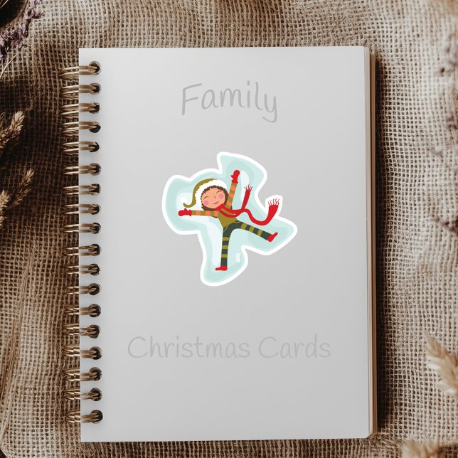 Mädchen machen Schneegel Aufkleber (Von Creator hochgeladen)