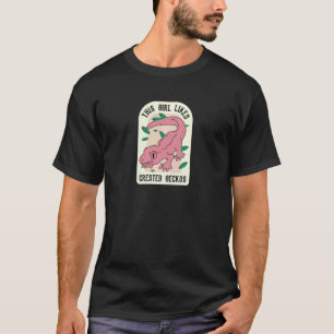 Mädchen mag Geckos Süße Eidechse Exotisches Tier  T-Shirt