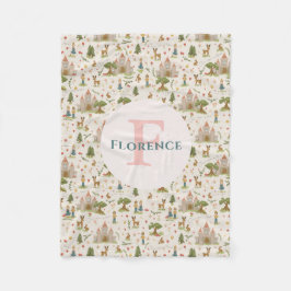 Mädchen Magische Whimsikrosa Märchengeschichten Ki Fleecedecke