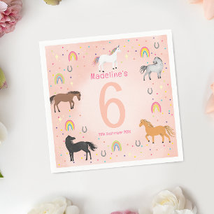 Mädchen Magisches Mädchen Rosa Einhorn Kinder Gebu Serviette