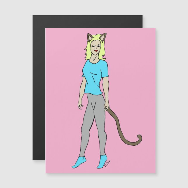 Mädchen Magnetkarte (Vorne/Hinten)