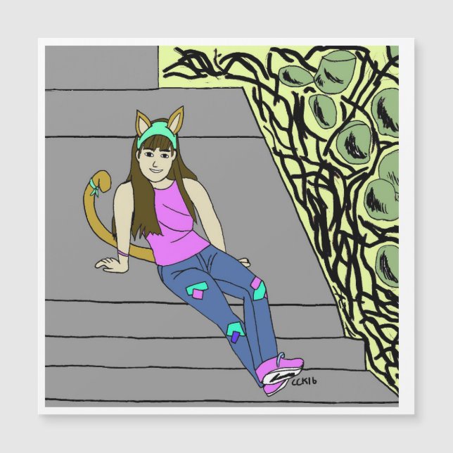 Mädchen Magnetkarte (Vorderseite)