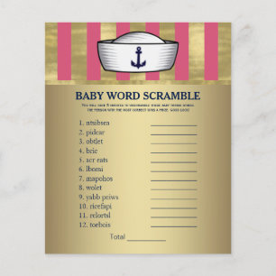 Mädchen-Marine-Anker-Hut-Baby-Shower-Spiele