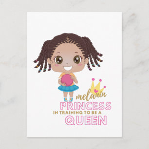 Mädchen MELANIN Prinzessin in Ausbildung zur König Postkarte