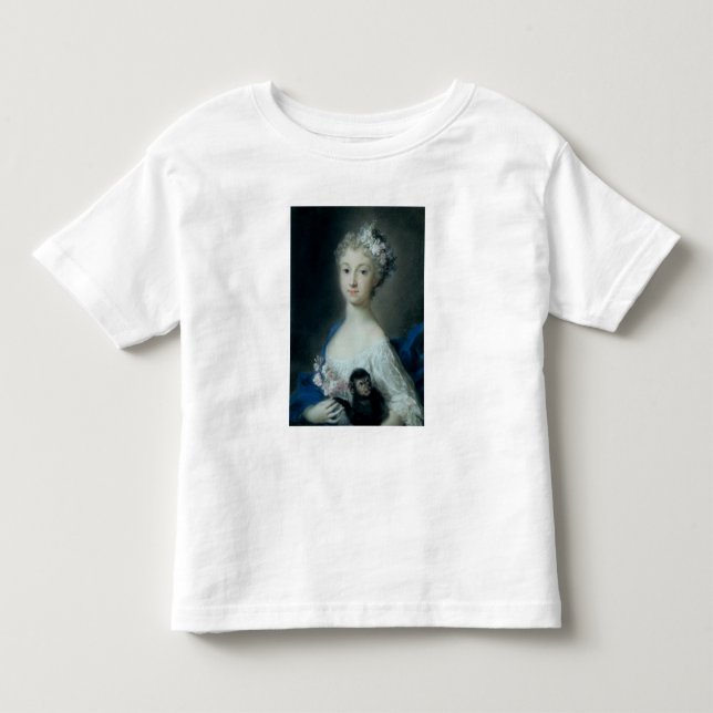 Mädchen mit Affen Kleinkind T-shirt (Vorderseite)