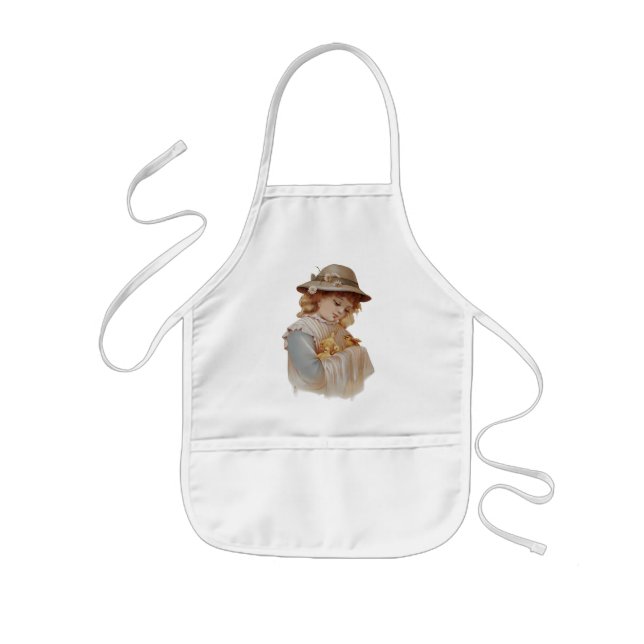 Mädchen mit Baby Ducks Kinderschürze (Vorne)