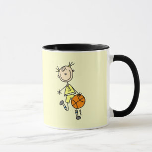 Mädchen mit Ball Basketball T-Shirts und Geschenke Tasse
