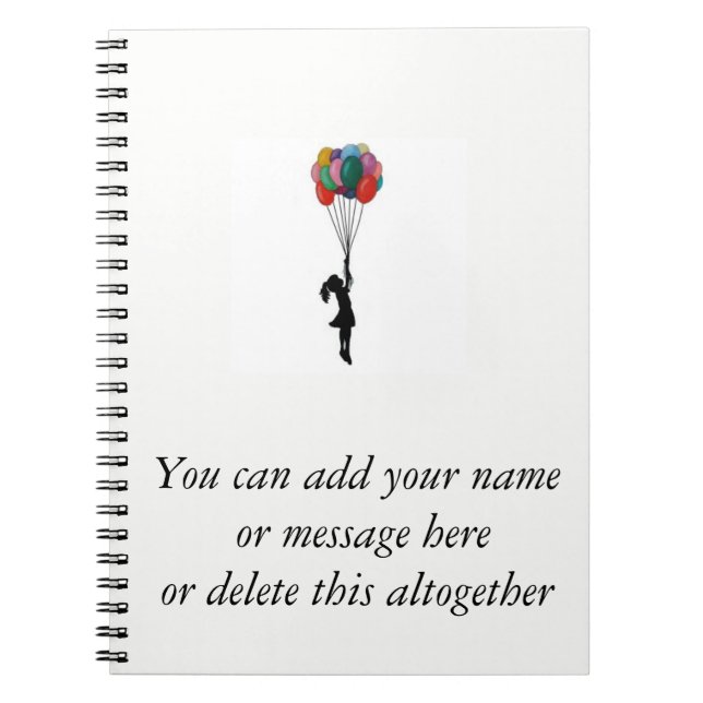 Mädchen mit Ballonen Notizblock, Notizbuch Notizblock (Vorderseite)