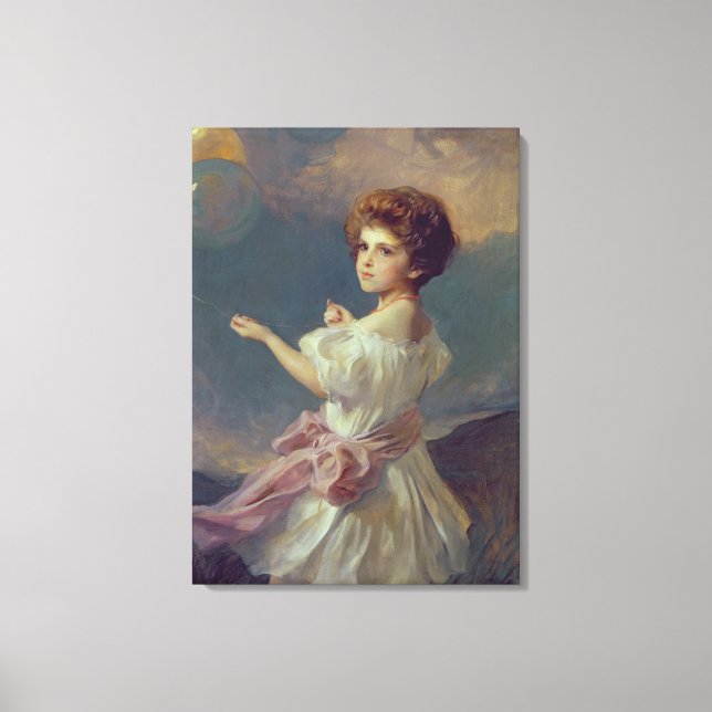 Mädchen mit Ballons Leinwanddruck (Vorderseite)