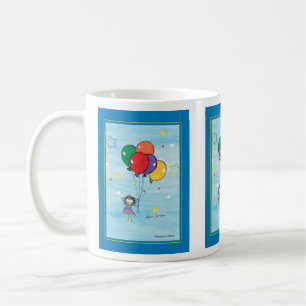 Mädchen mit Balloons - Kinder Kunst für CHOC Kaffeetasse