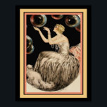 Mädchen mit Blasen Art Deco Poster<br><div class="desc">Schöne,  1920er Jahre,  Art Déco Print "Girl with Bubbles" von Louis Icart. Einer von zwei von Joco Studio. 11x14 hier gezeigt. In anderen Größen erhältlich.</div>