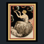 Mädchen mit Blasen Art Deco Poster<br><div class="desc">Schöne,  1920er Jahre,  Art Déco Print "Girl with Bubbles" von Louis Icart. Einer von zwei von Joco Studio. 11x14 hier gezeigt. In anderen Größen erhältlich.</div>
