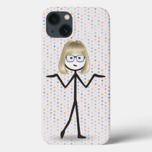 Mädchen mit blauem Gestell auf Punkten Case-Mate iPhone Hülle